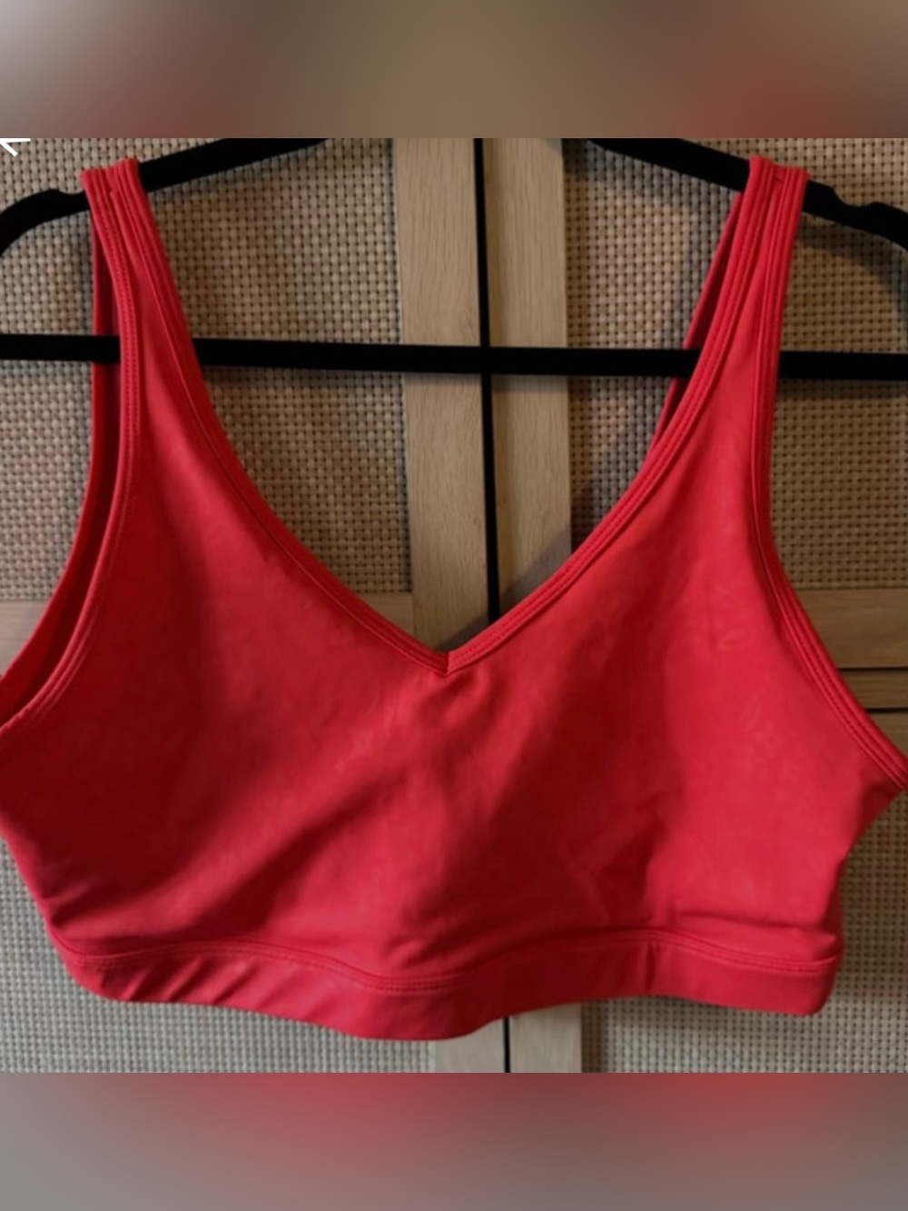 ZYIA Red V-Neck Sports Bra